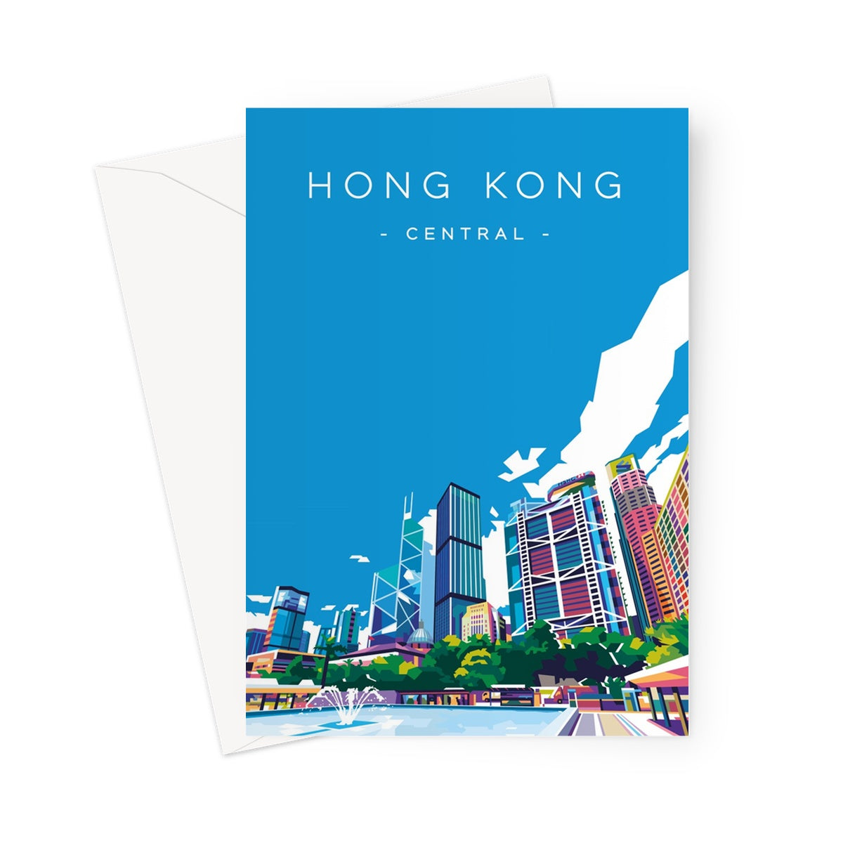 Hong Kong Travel - Central Greeting Card