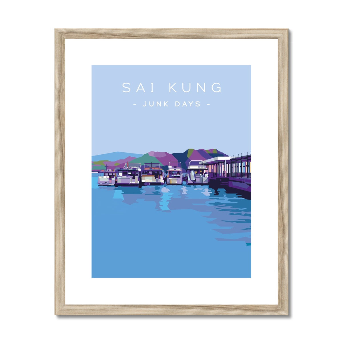 Hong Kong Travel - Sai Kung Junk Days Framed & Mounted Print
