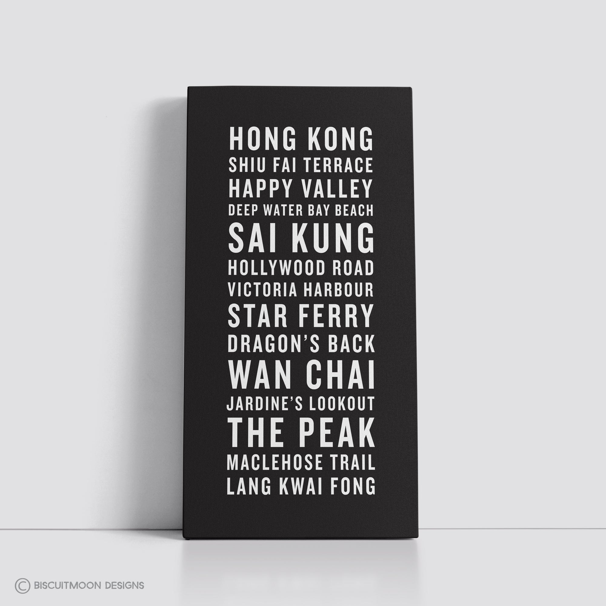 Hong Kong Bus Scroll Canvas
