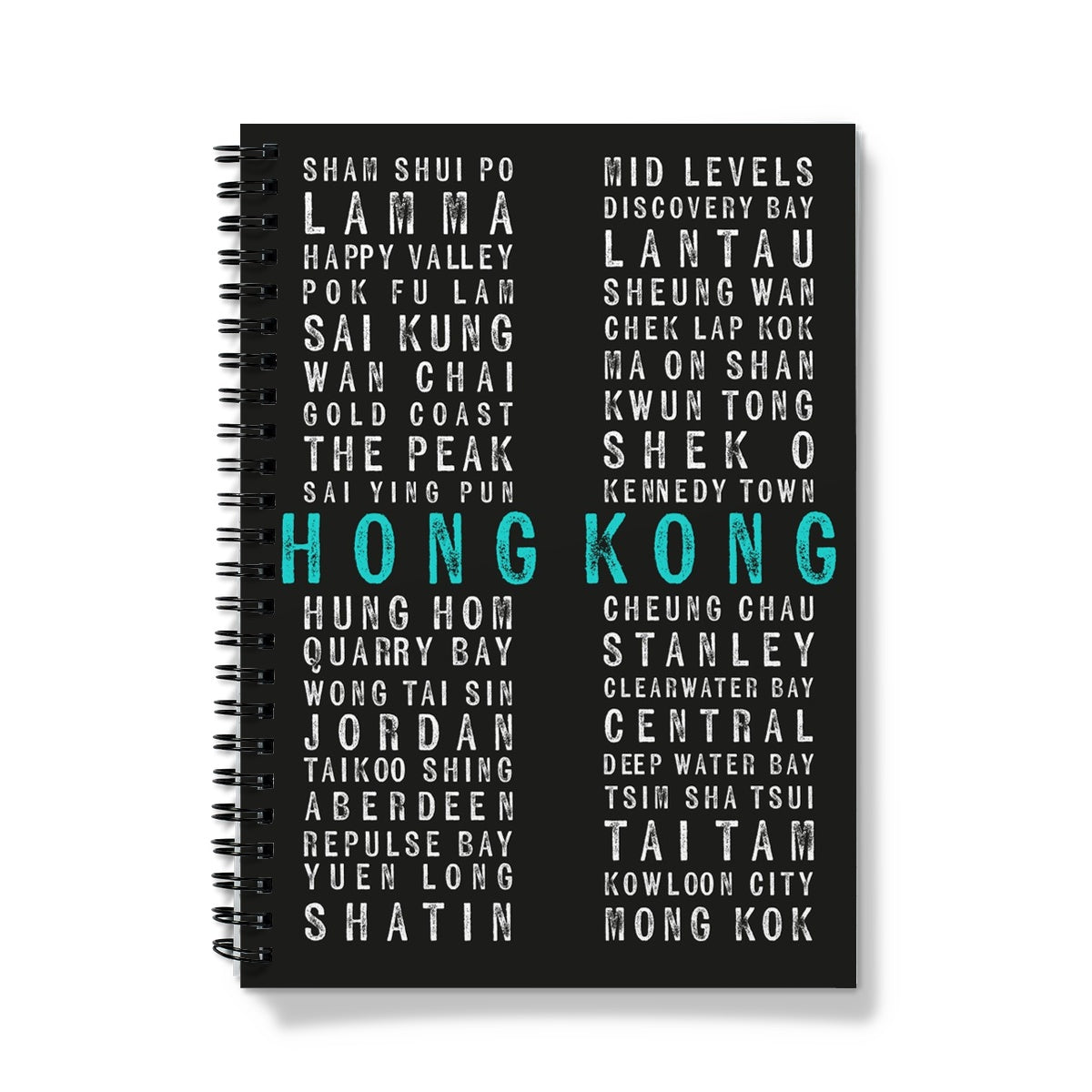 Hong Kong Places (Black) Notebook