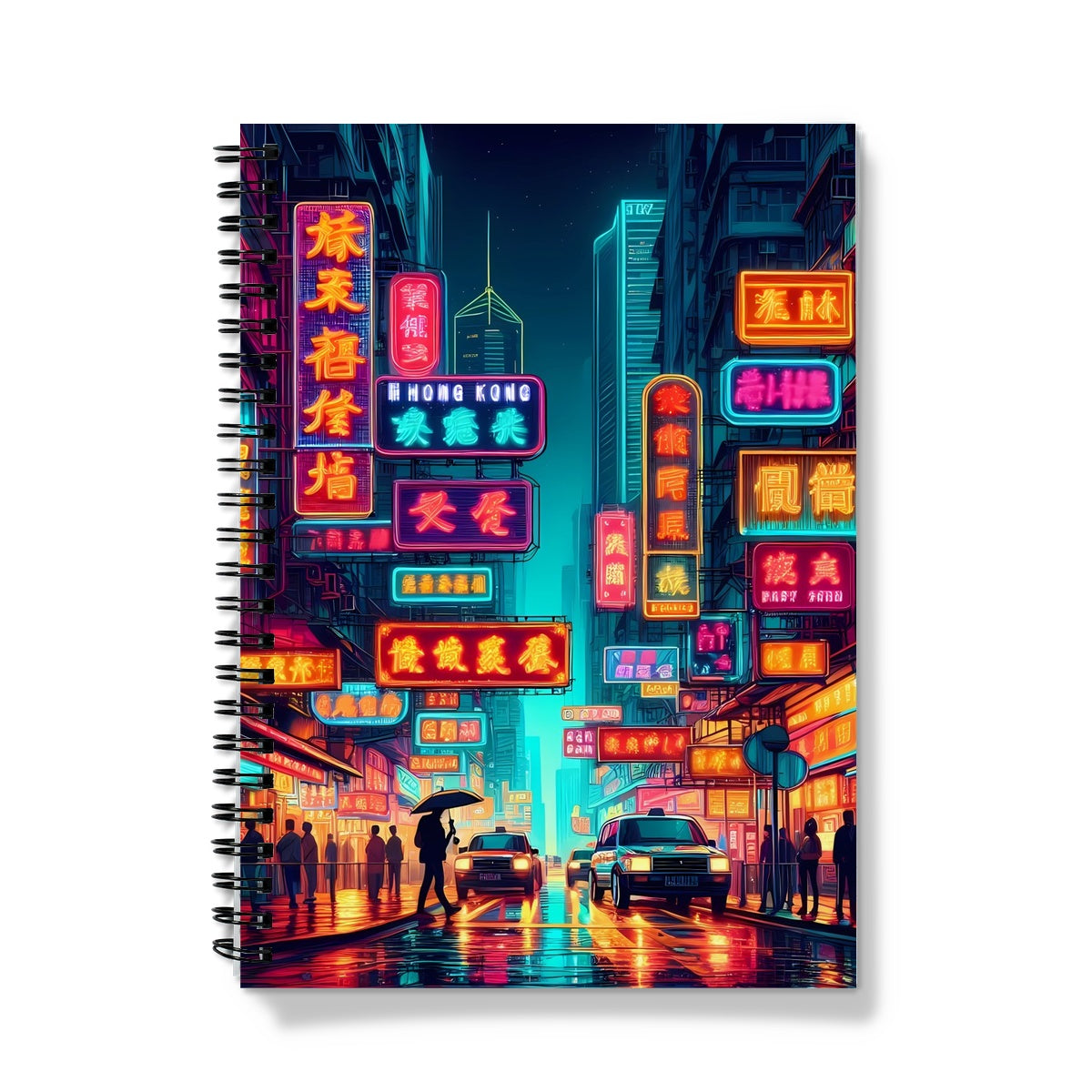 Hong Kong Night Time Neon Notebook