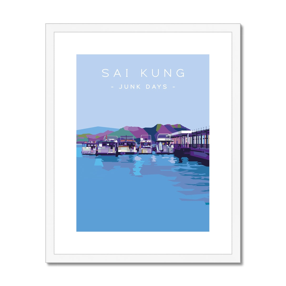 Hong Kong Travel - Sai Kung Junk Days Framed & Mounted Print