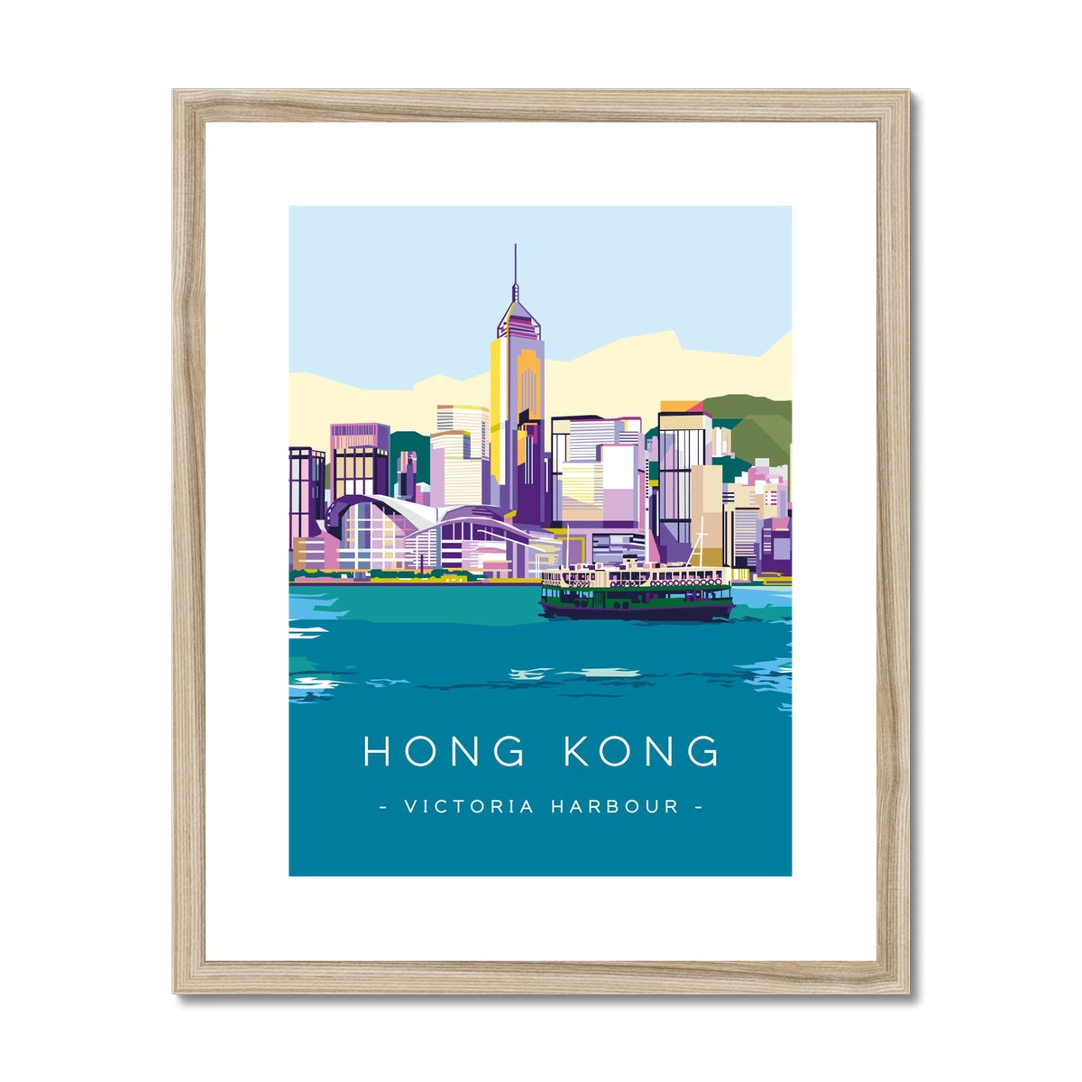 Hong Kong Travel - Victoria Harbour  Framed & Mounted Print