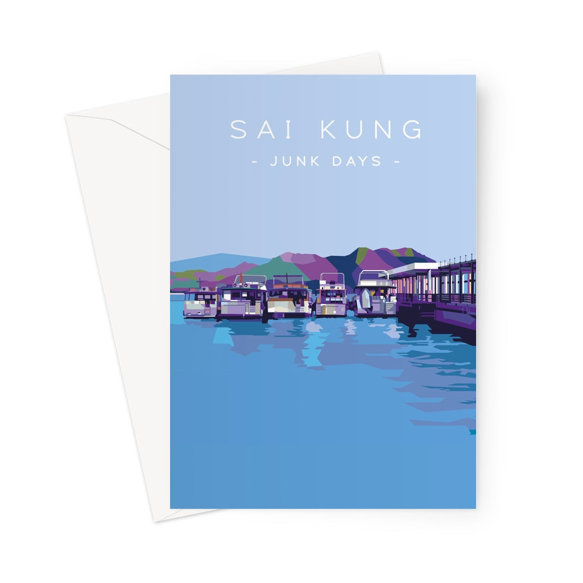 Hong Kong Travel - Sai Kung Junk Days Greeting Card
