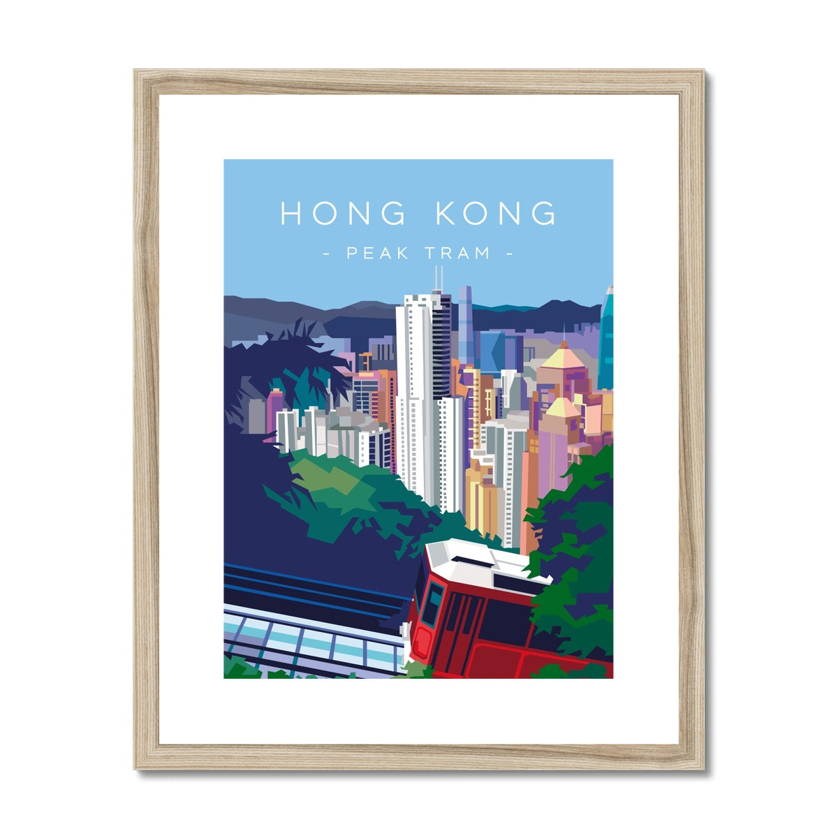 Hong Kong Travel - Peak Tram Framed & Mounted Print