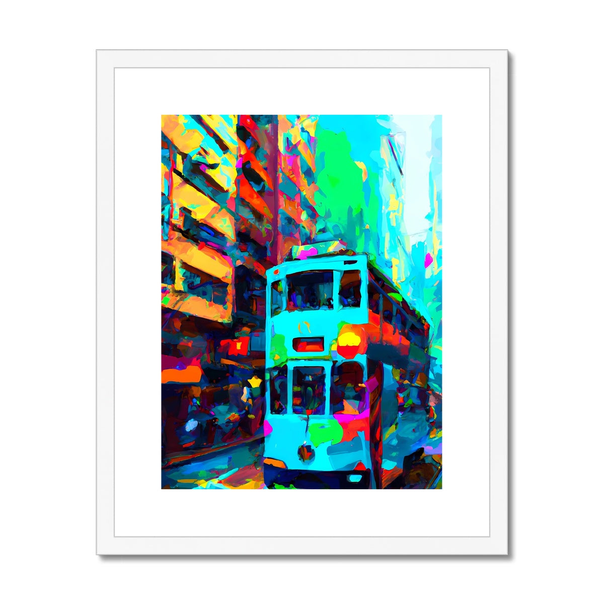 Hong Kong Impressions - Tram Framed & Mounted Print