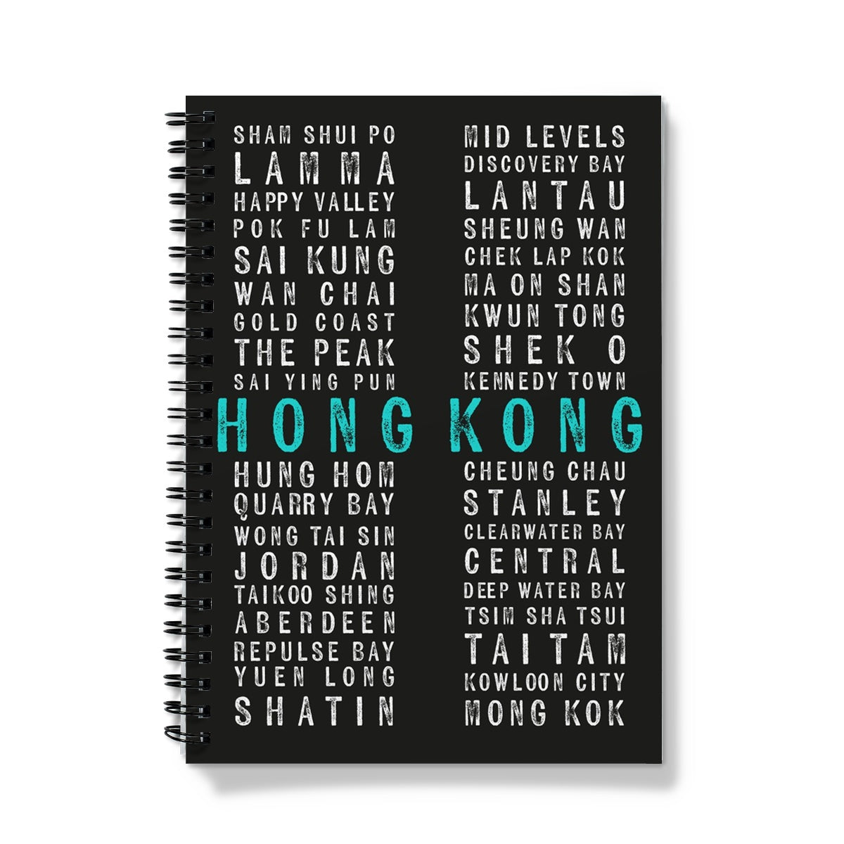 Hong Kong Places (Black) Notebook