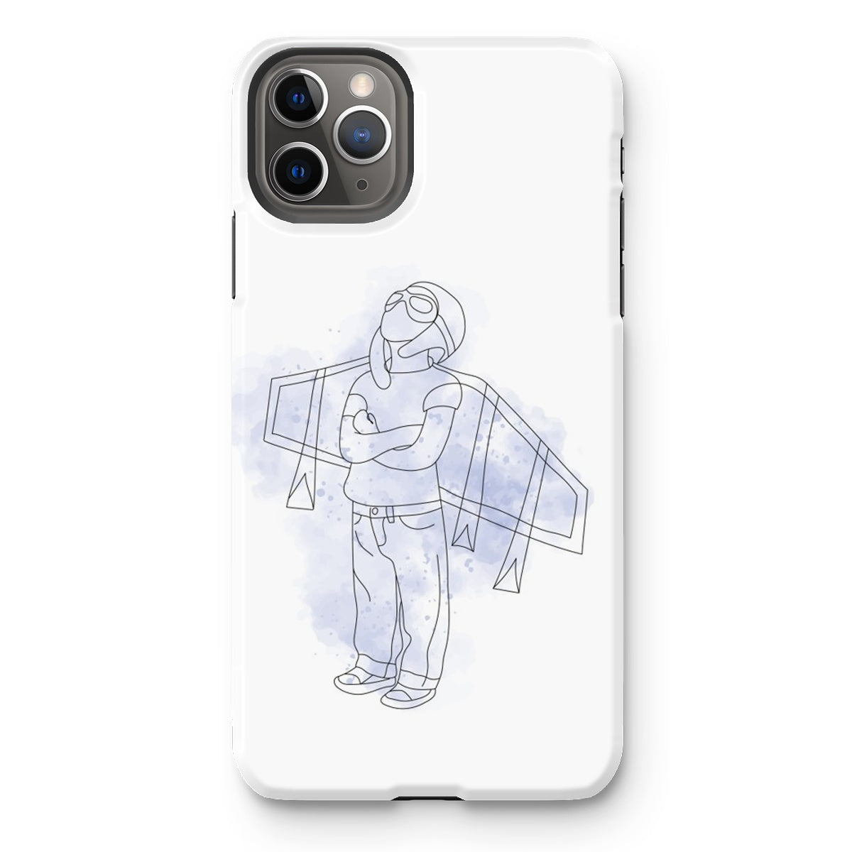 Little Aviator Line Drawing Tough Phone Case