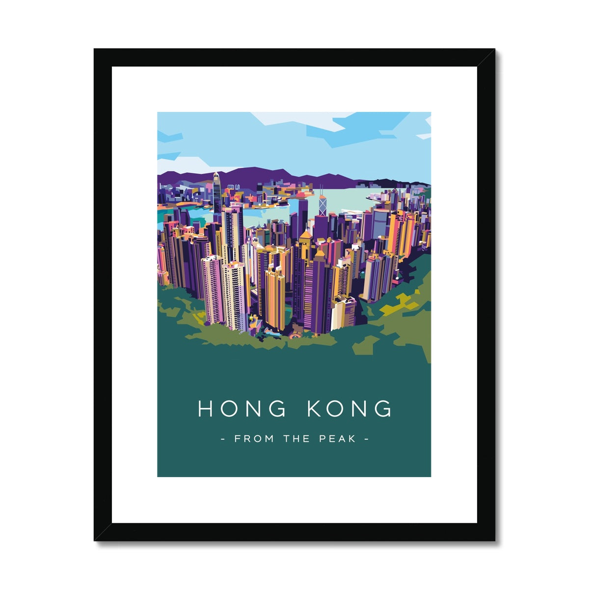 Hong Kong Travel - From the Peak Framed & Mounted Print