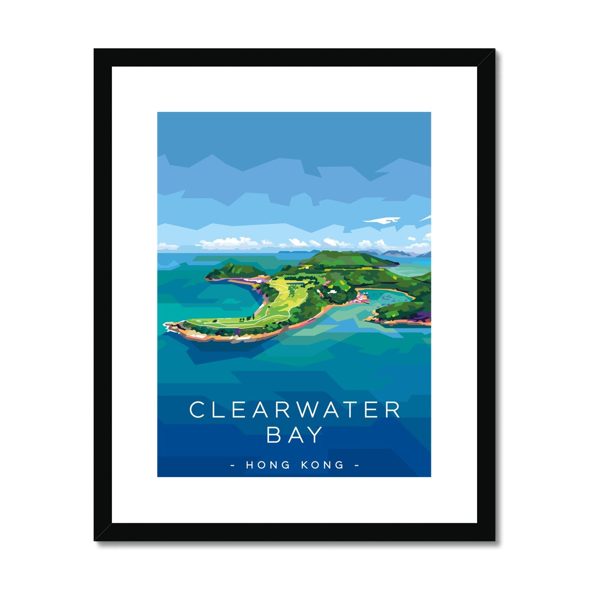 Hong Kong Travel - Clearwater Bay Framed & Mounted Print