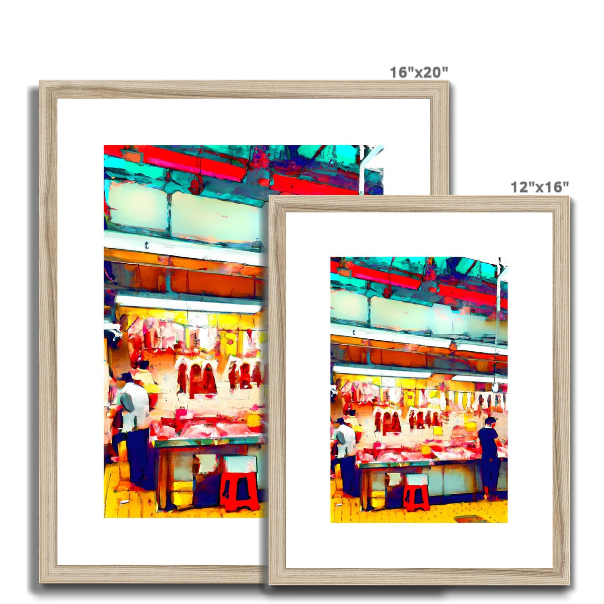 Hong Kong Impressions - Wet Market Framed & Mounted Print