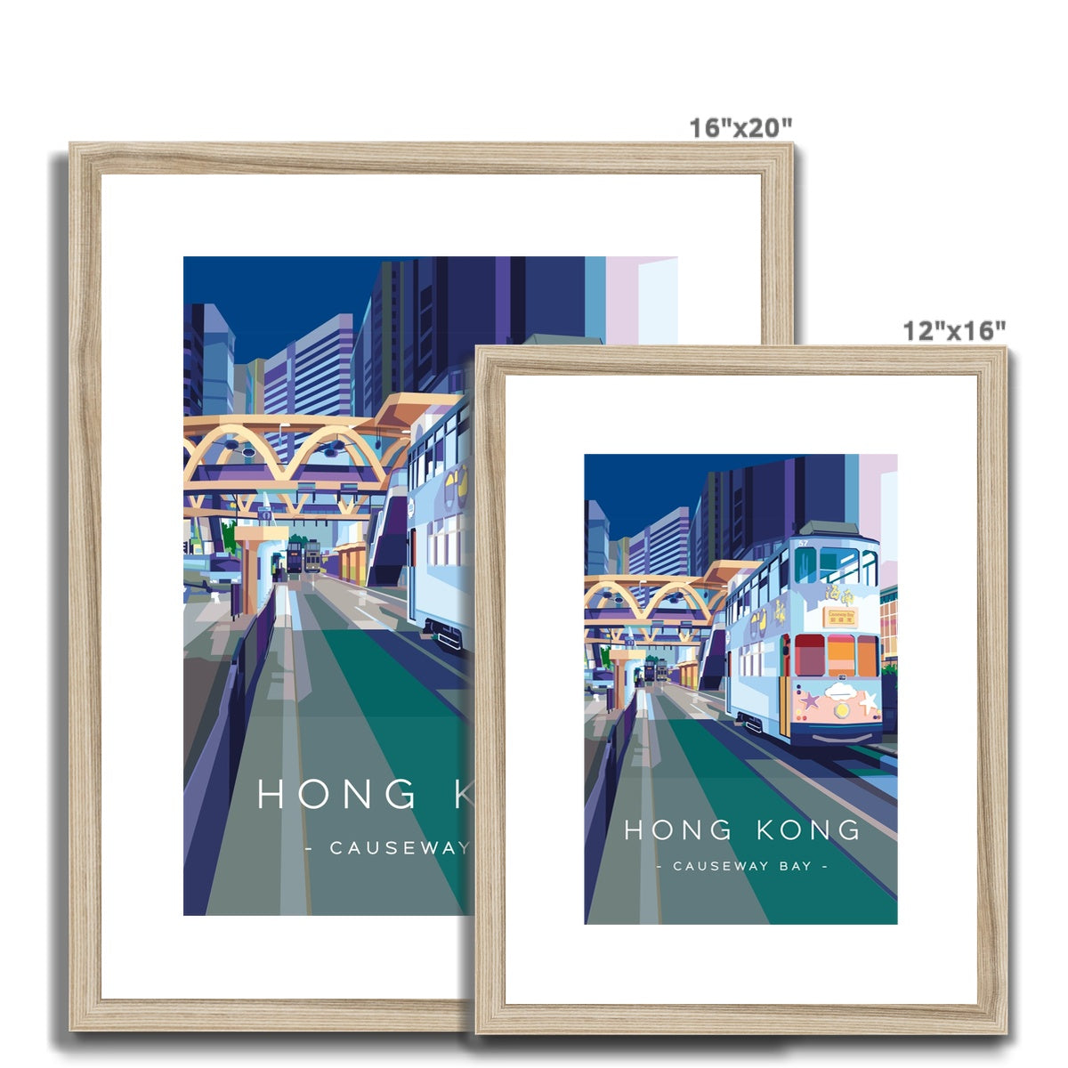 Hong Kong Travel - Causeway Bay  Framed & Mounted Print