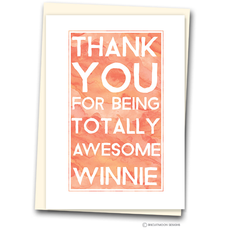 A4 Colleague / Friend card - Thank you for being totally awesome