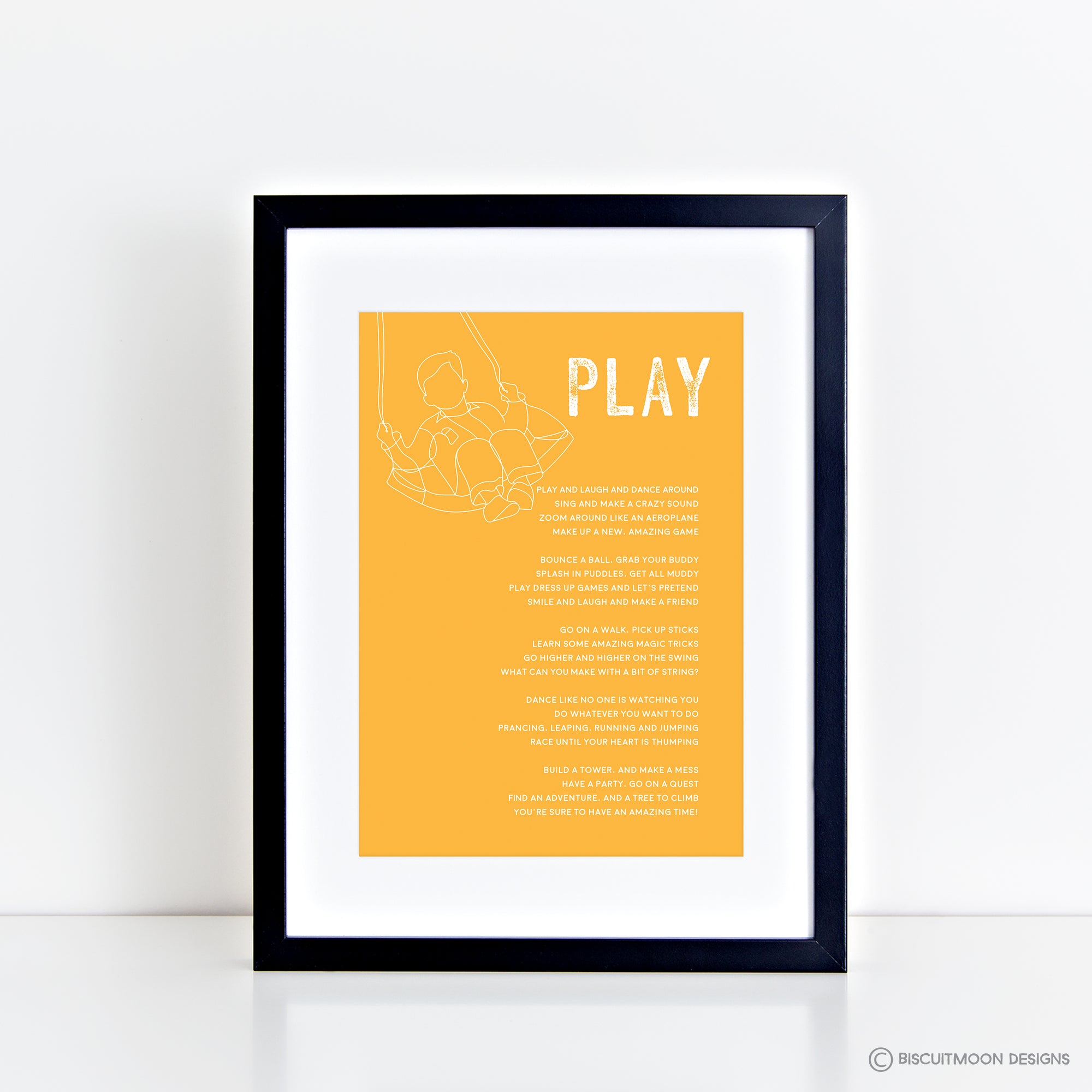 Child's Create, Laugh, Play, Read, Dream, & Love Poem Prints - The whole collection Bundle