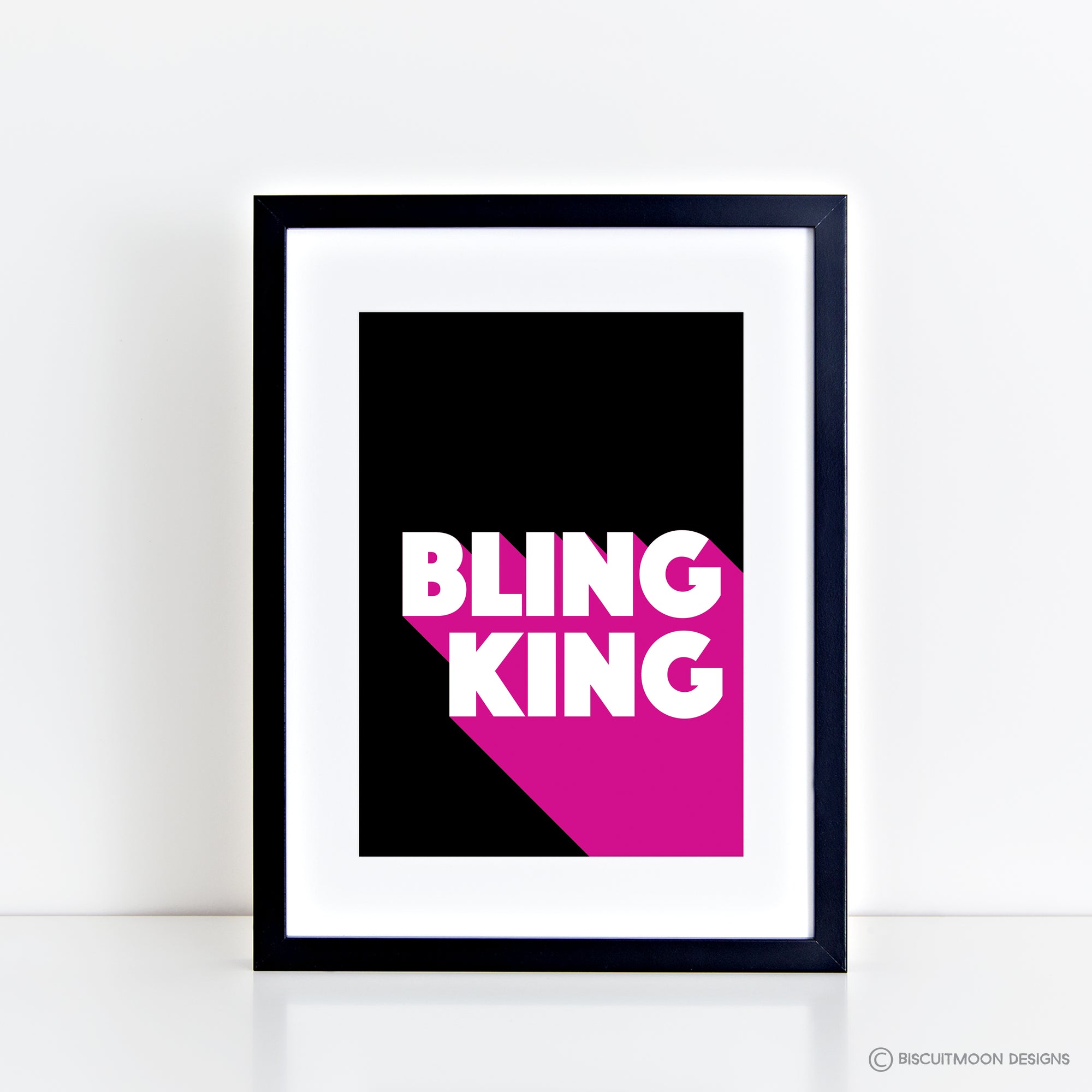 Bling King Shocking Pink Print