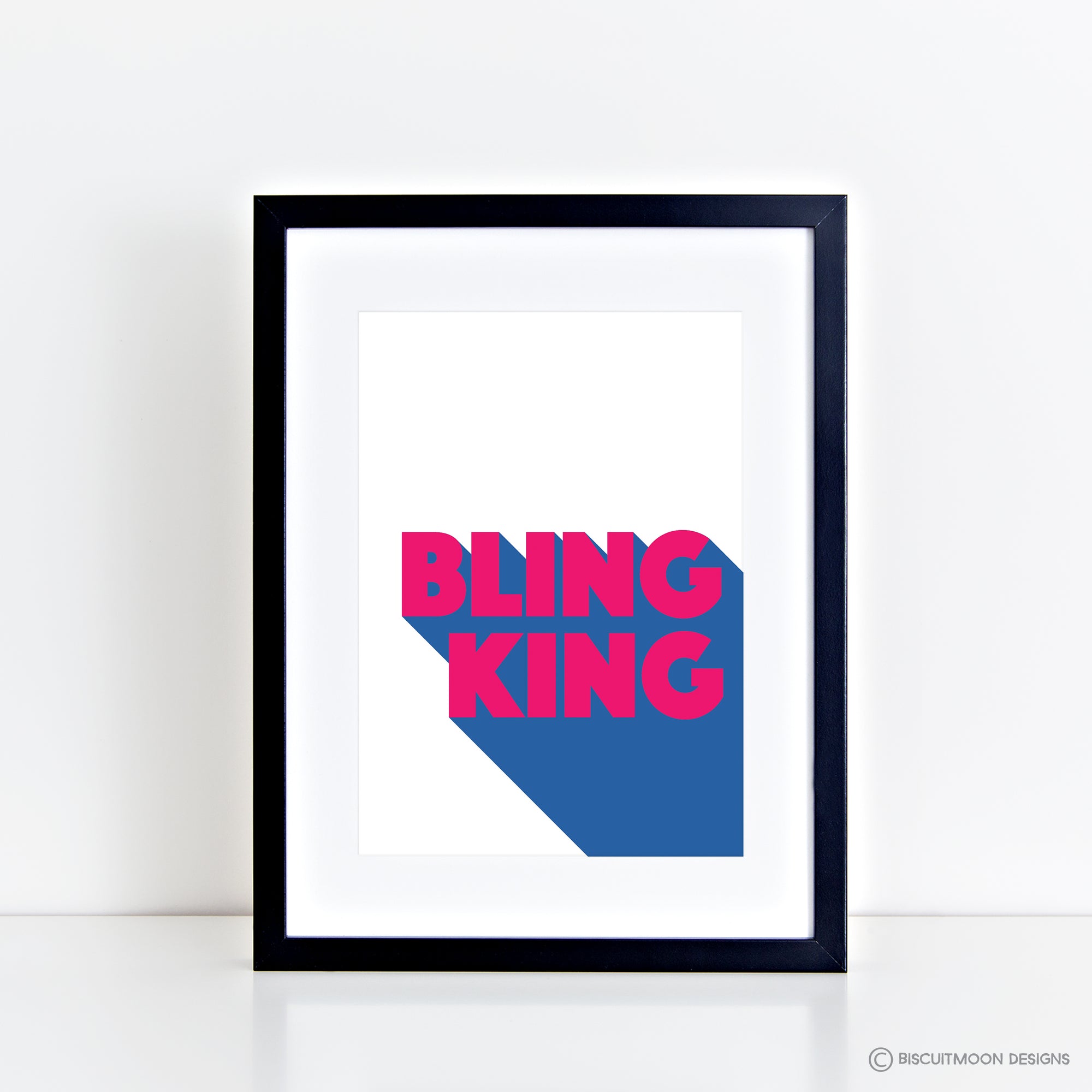 Bling King Blue Print