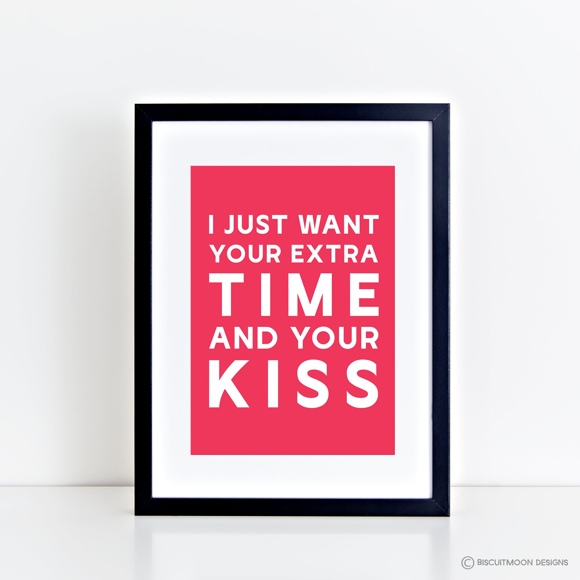 Extra Time and Your Kiss - Prince Lyrics Print