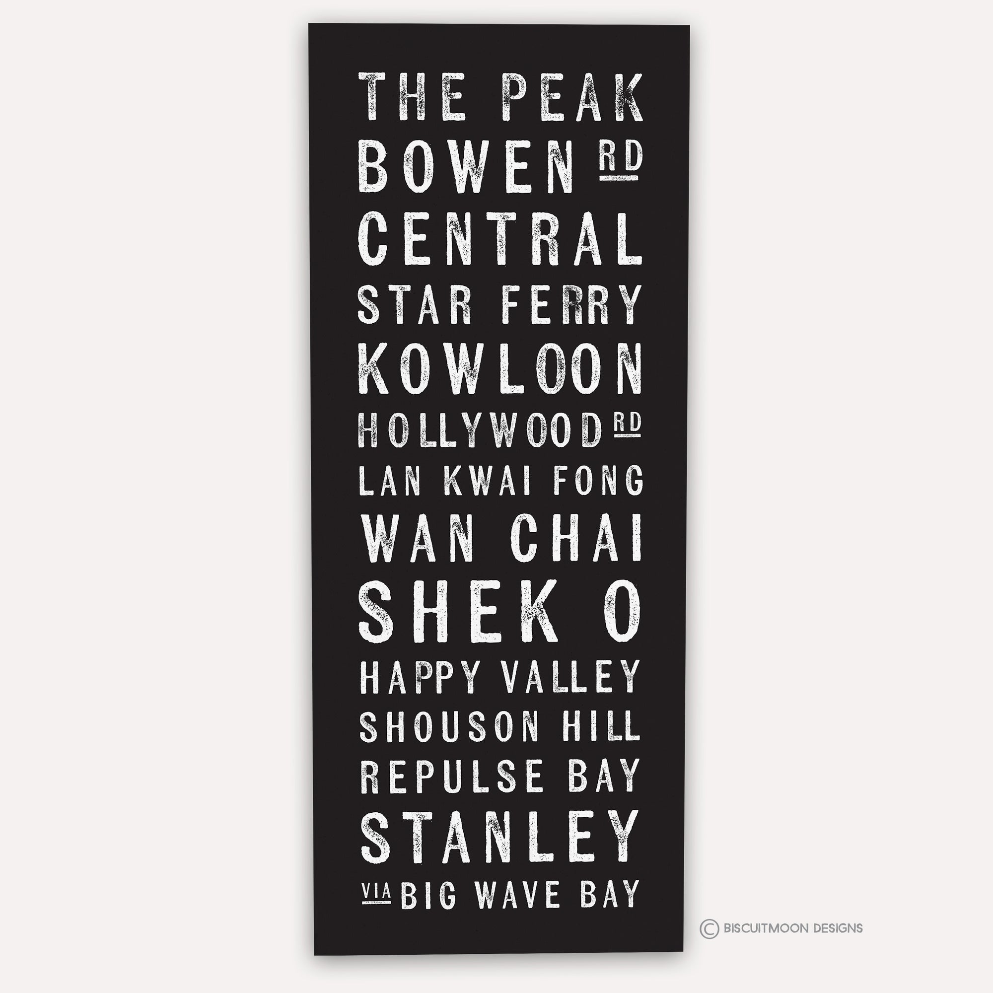 Hong Kong Favourite Places Scroll Style Canvas