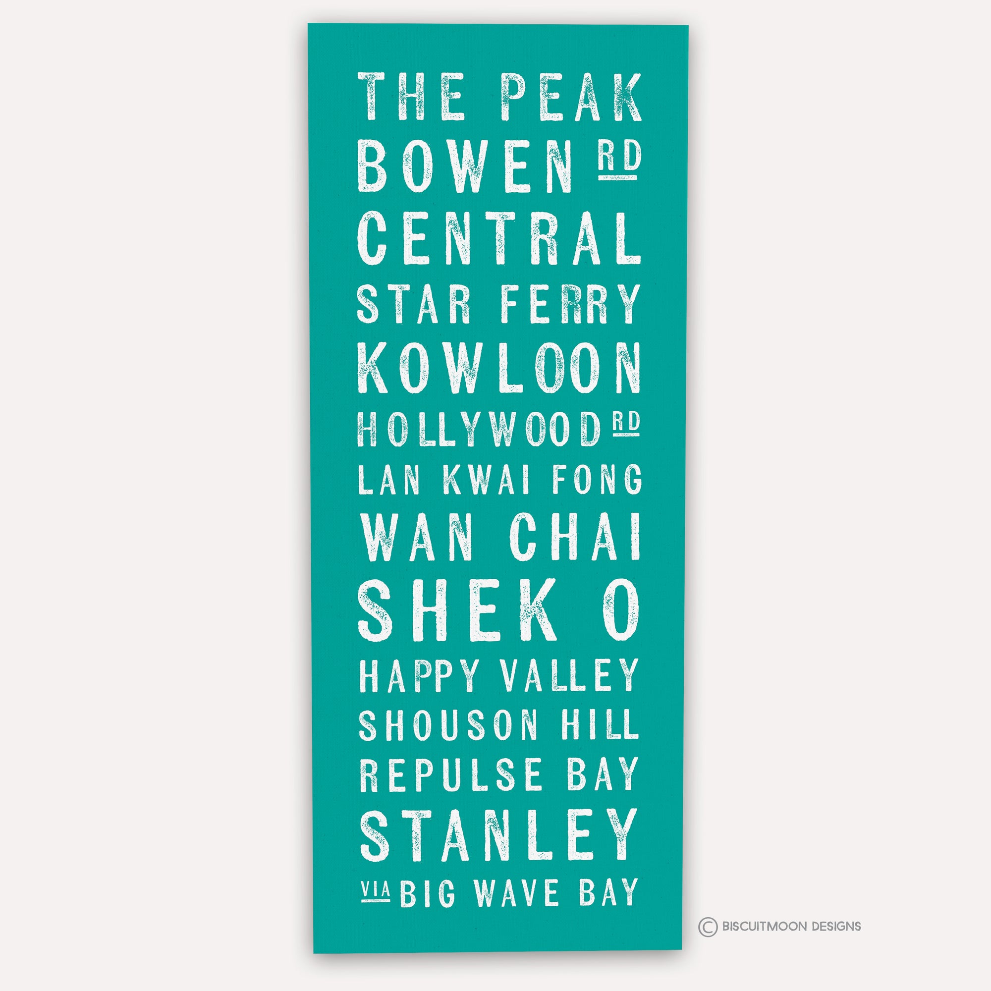 Hong Kong Favourite Places Scroll Style Canvas