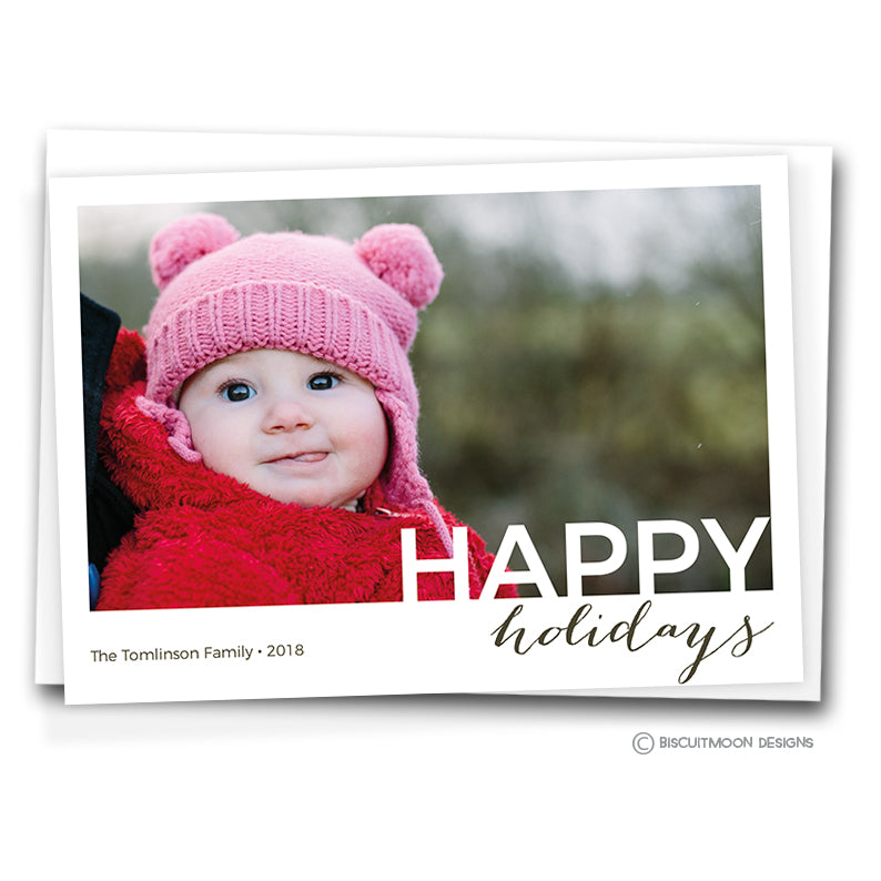Happy Stencil Personalised Christmas Cards