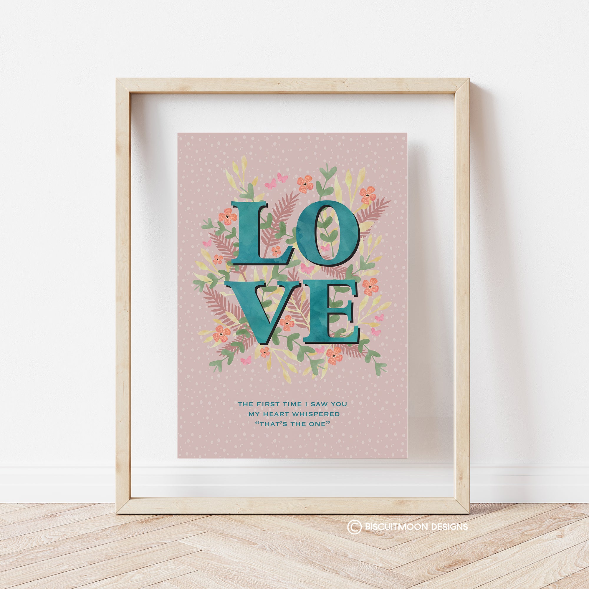 Love Floral (My Heart Whispered) Print