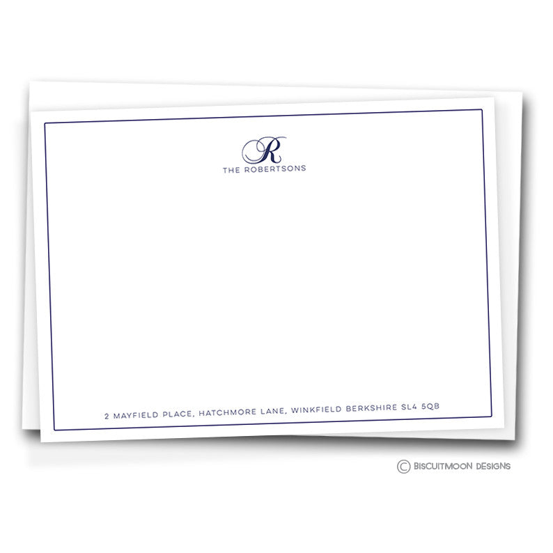 Monogrammed Family Correspondence Cards