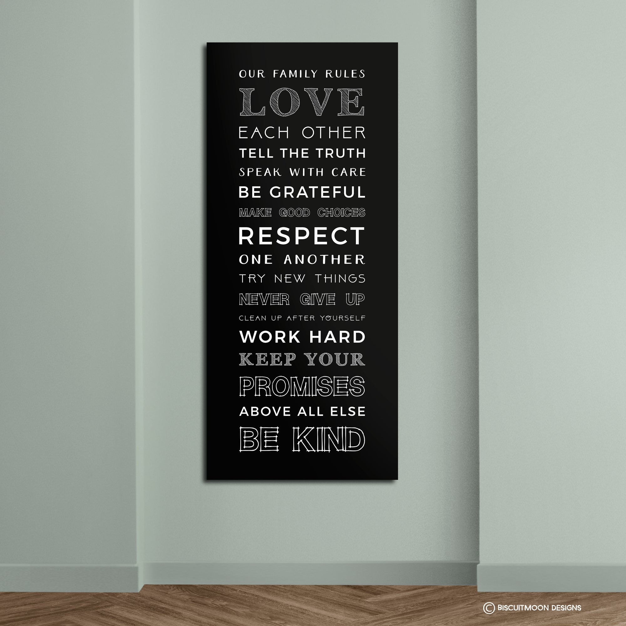 Multi Font Family Rules Canvas