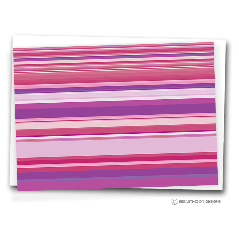 Pink Stripes Correspondence Cards