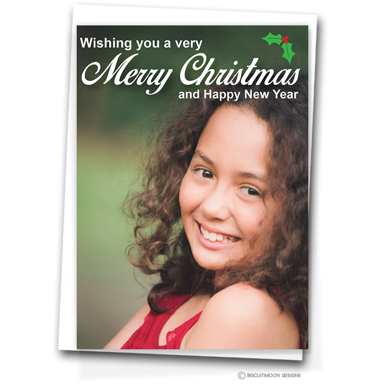 Simple Font Personalised Christmas Cards