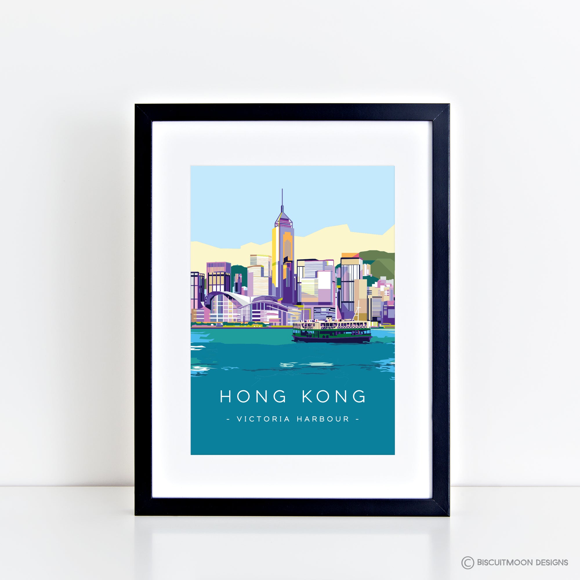 Hong Kong Travel Print - Victoria Harbour