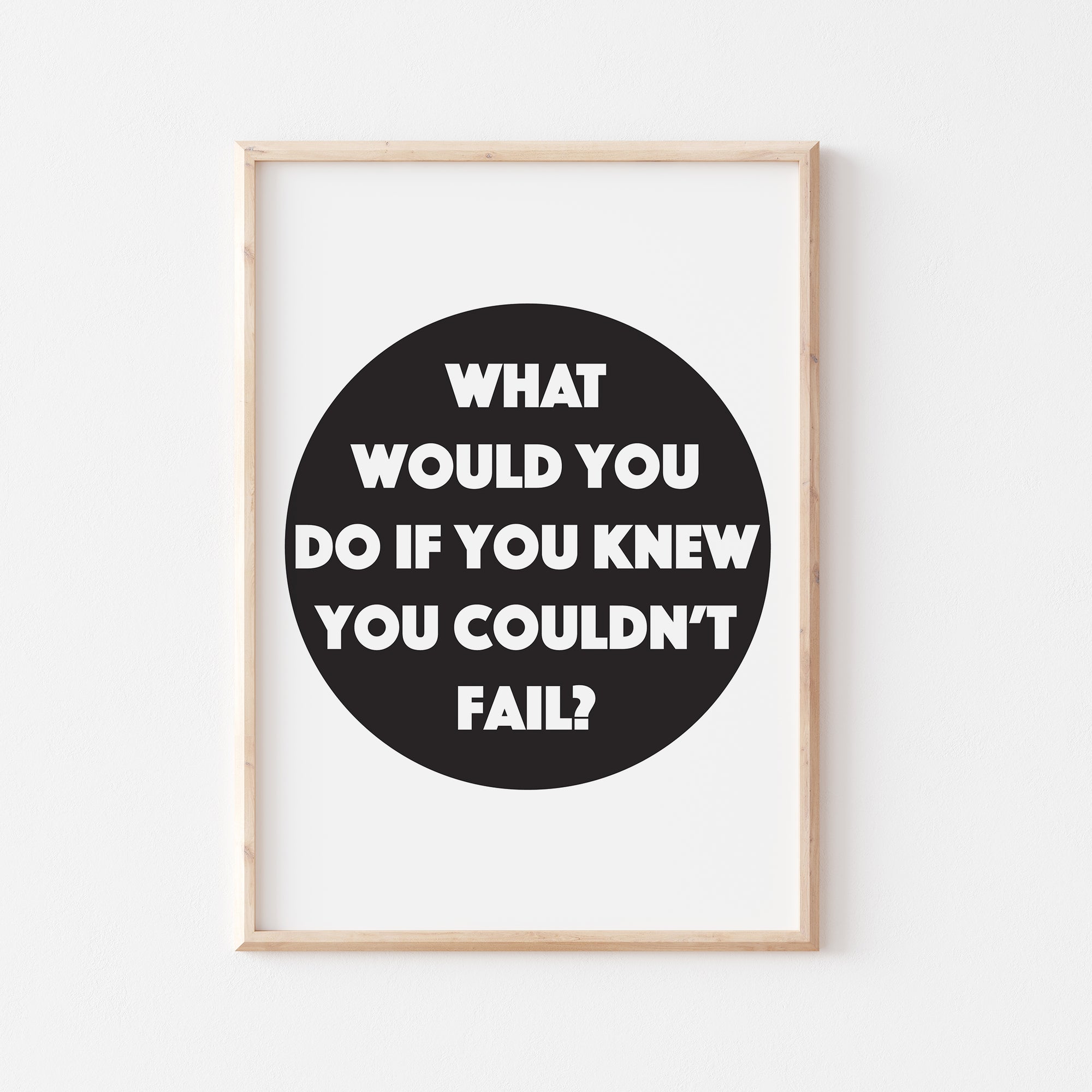 What would you do if you knew you couldn't fail Print