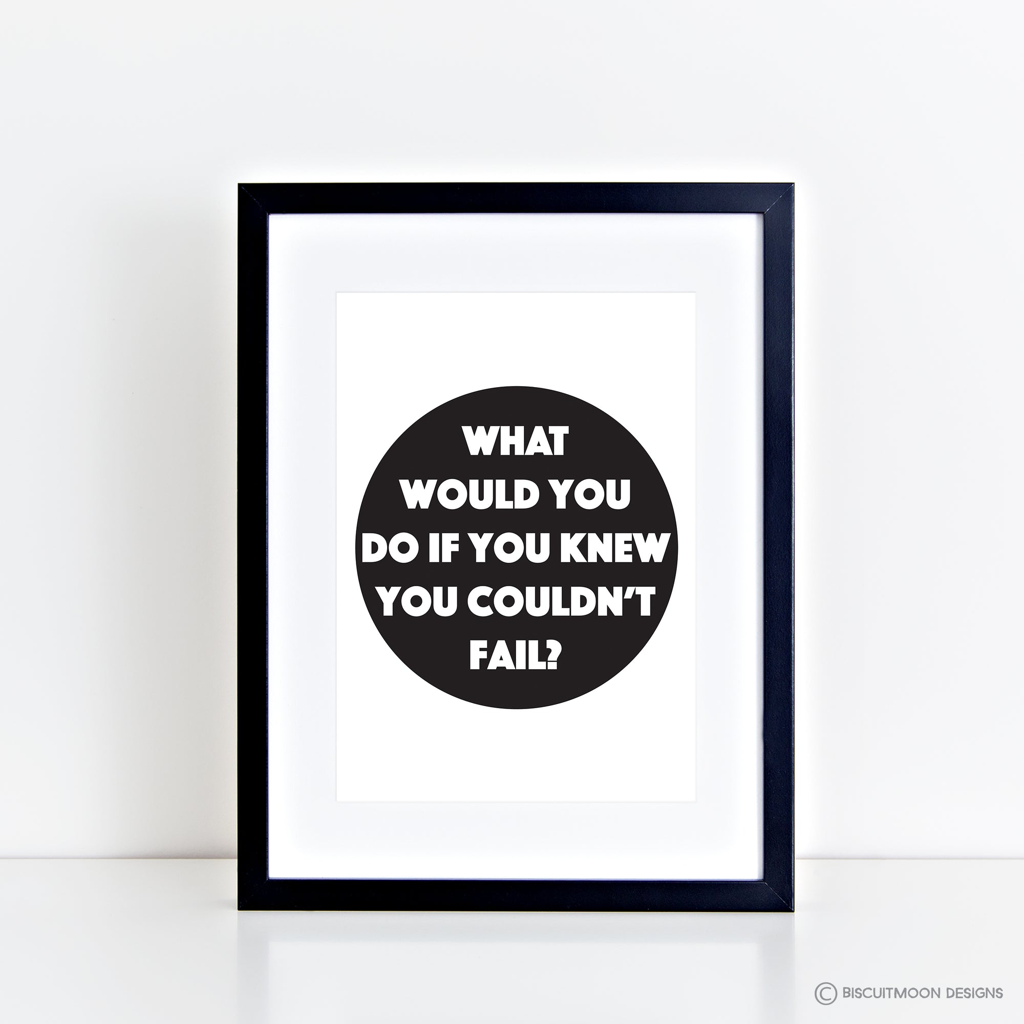 What would you do if you knew you couldn't fail Print