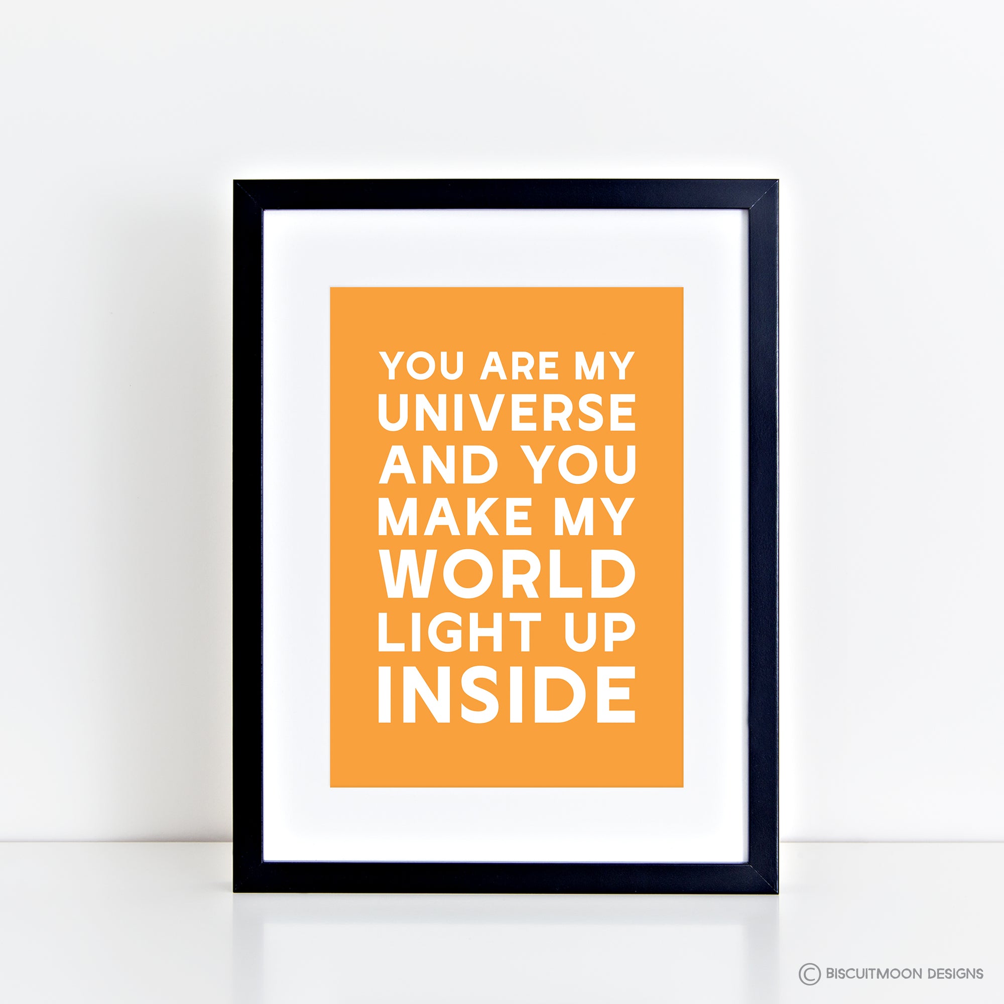 You Are My Universe - Coldplay Lyrics Print