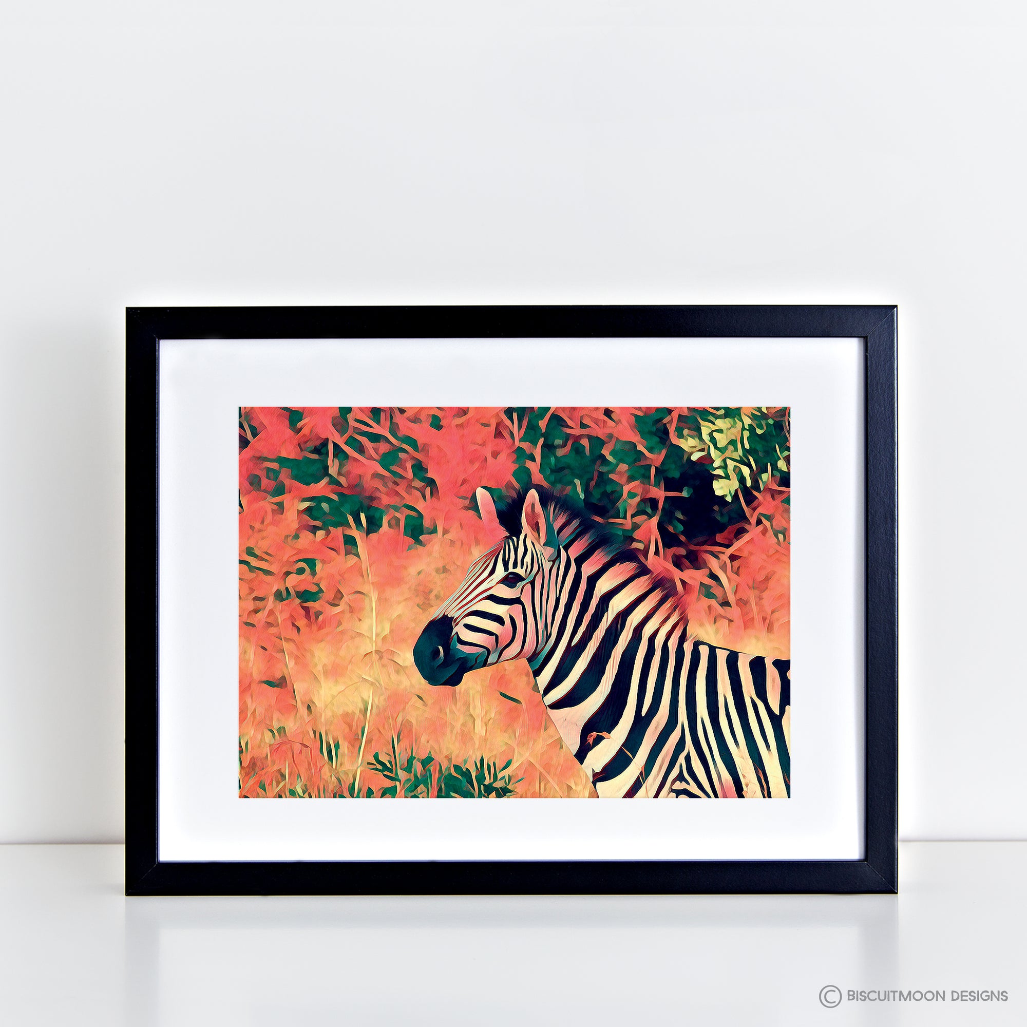 Zebra Digital Art Print