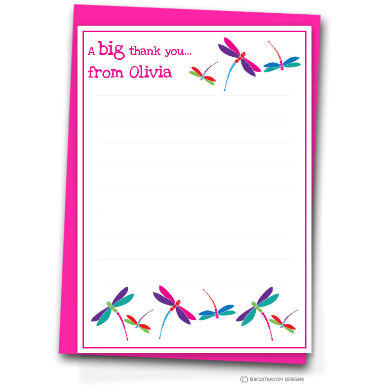 Dragonflies Kids Personalised Notecards