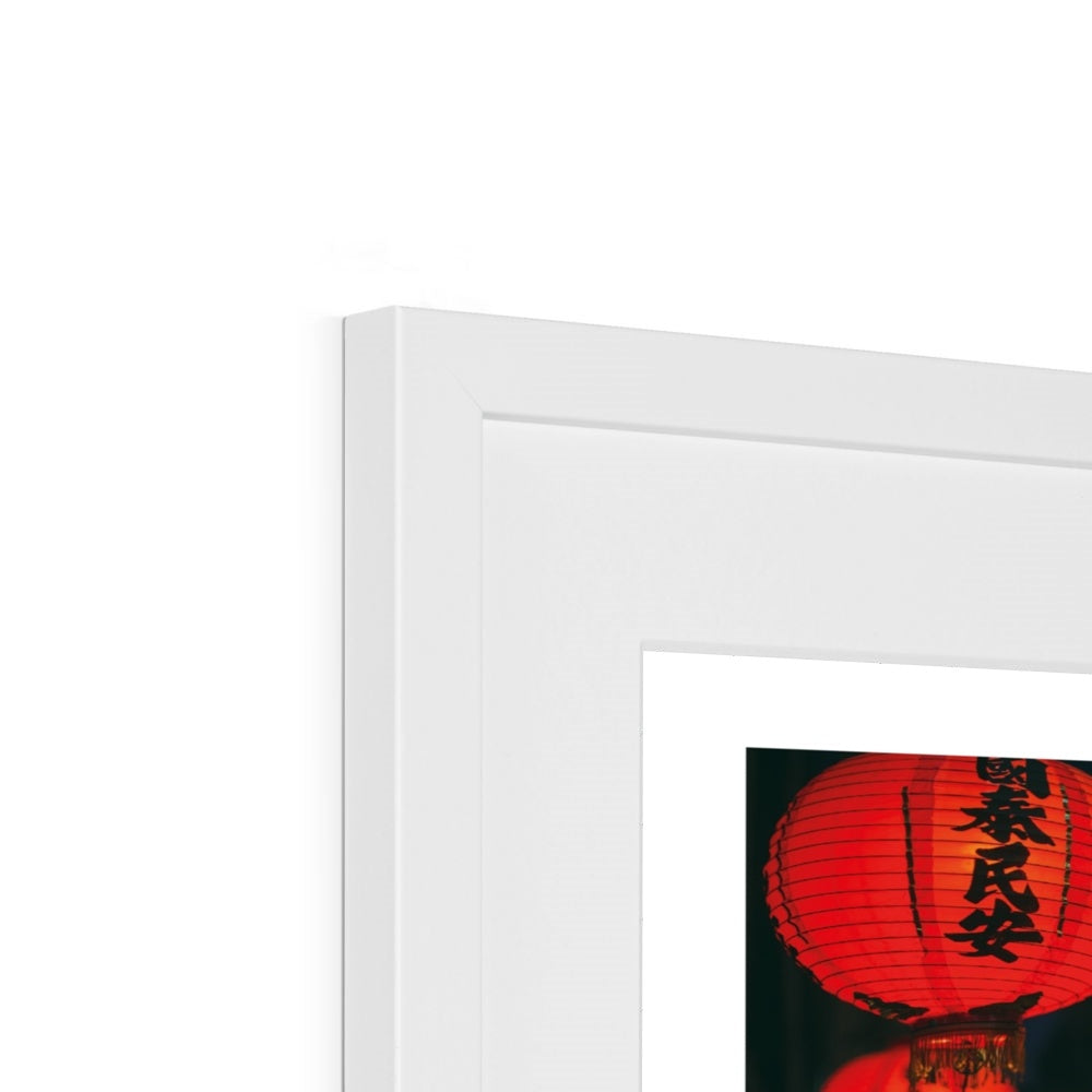 Hong Kong Photo Red Neon  Framed & Mounted Print