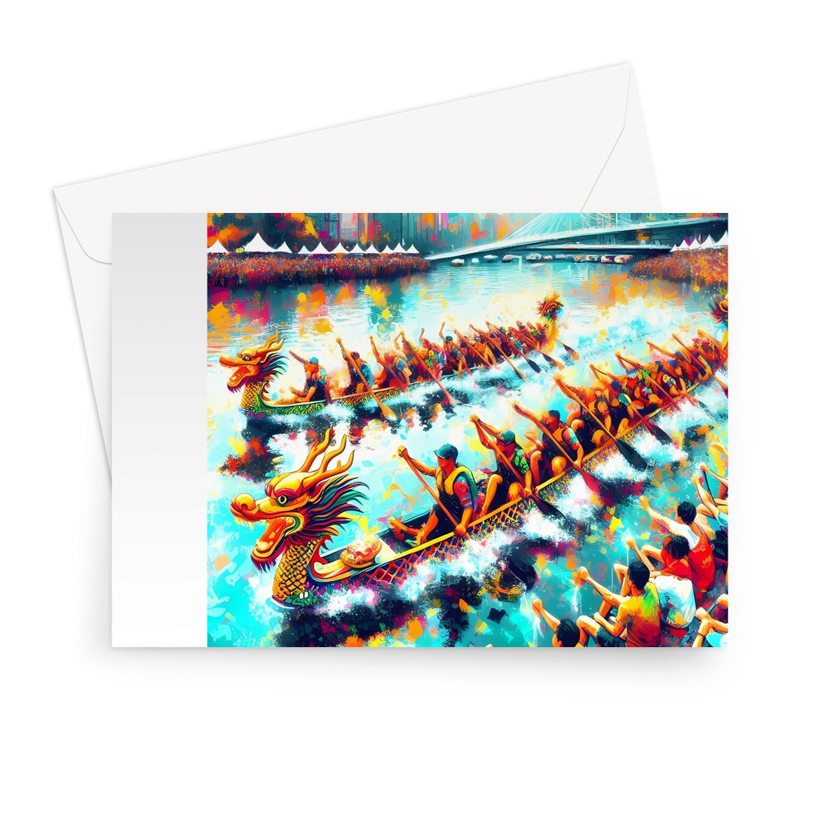 HK Rainbow Series - Dragon Boating Greeting Card