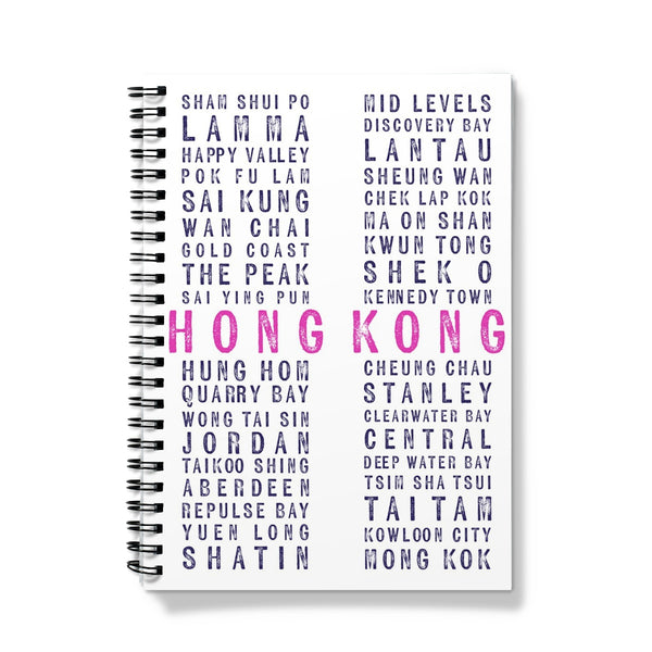 Hong Kong Places (White) Notebook - Biscuitmoon Designs