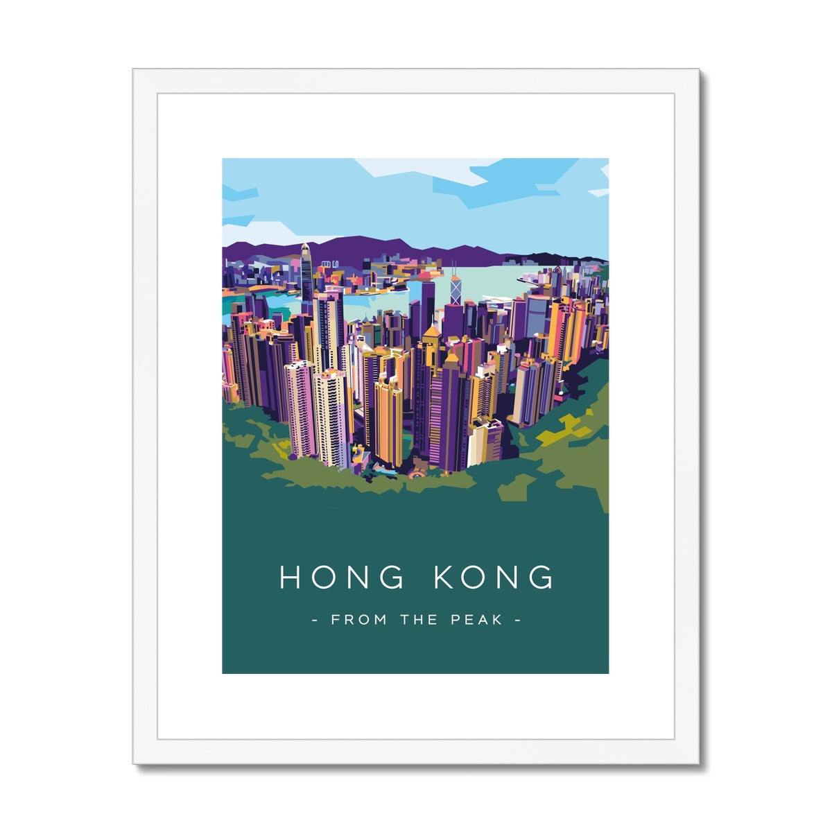 Hong Kong Travel - From the Peak Framed & Mounted Print