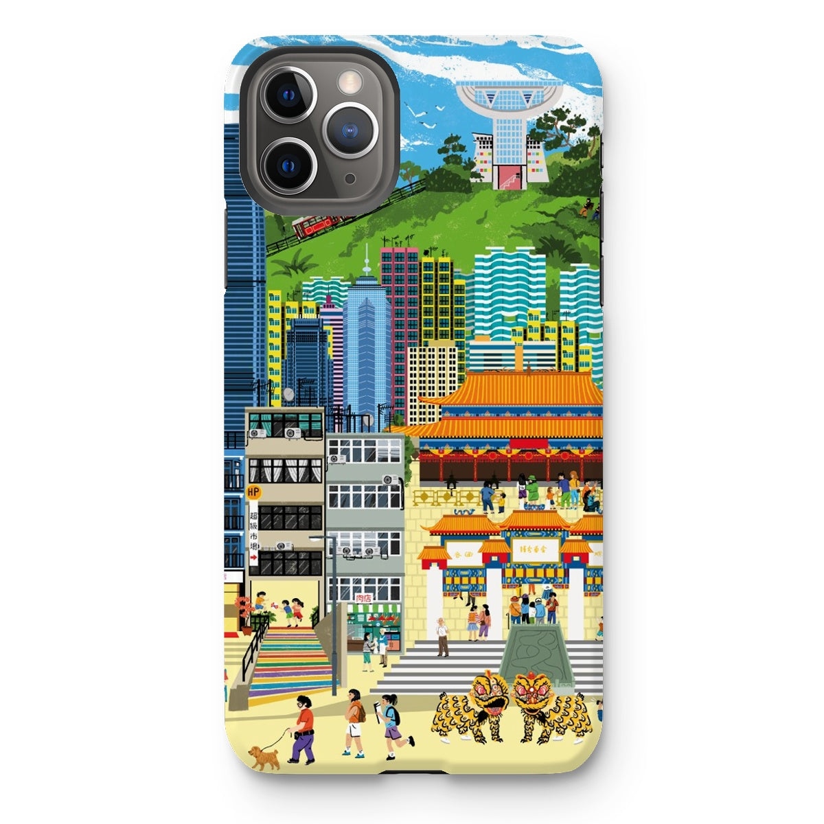 Fantasy Cityscapes Hong Kong Market Tough Phone Case