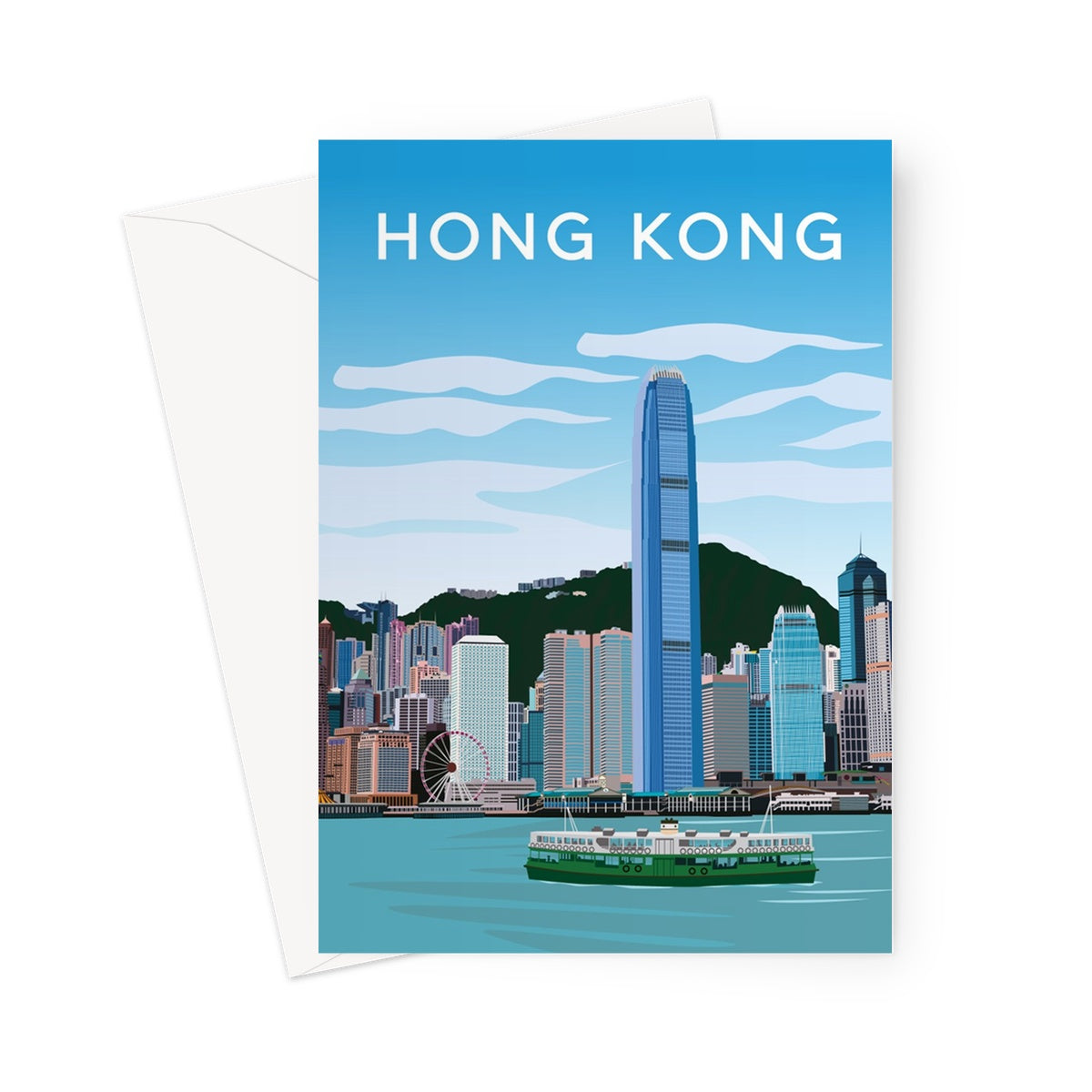 Hong Kong Harbour View Greeting Card