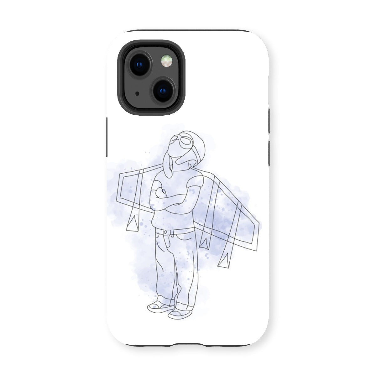 Little Aviator Line Drawing Tough Phone Case