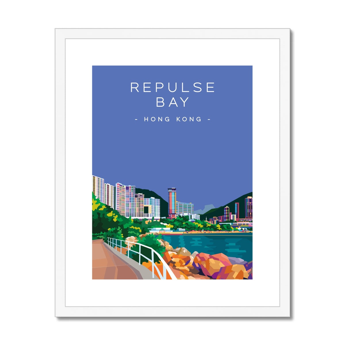 Hong Kong Travel - Repulse Bay Framed & Mounted Print