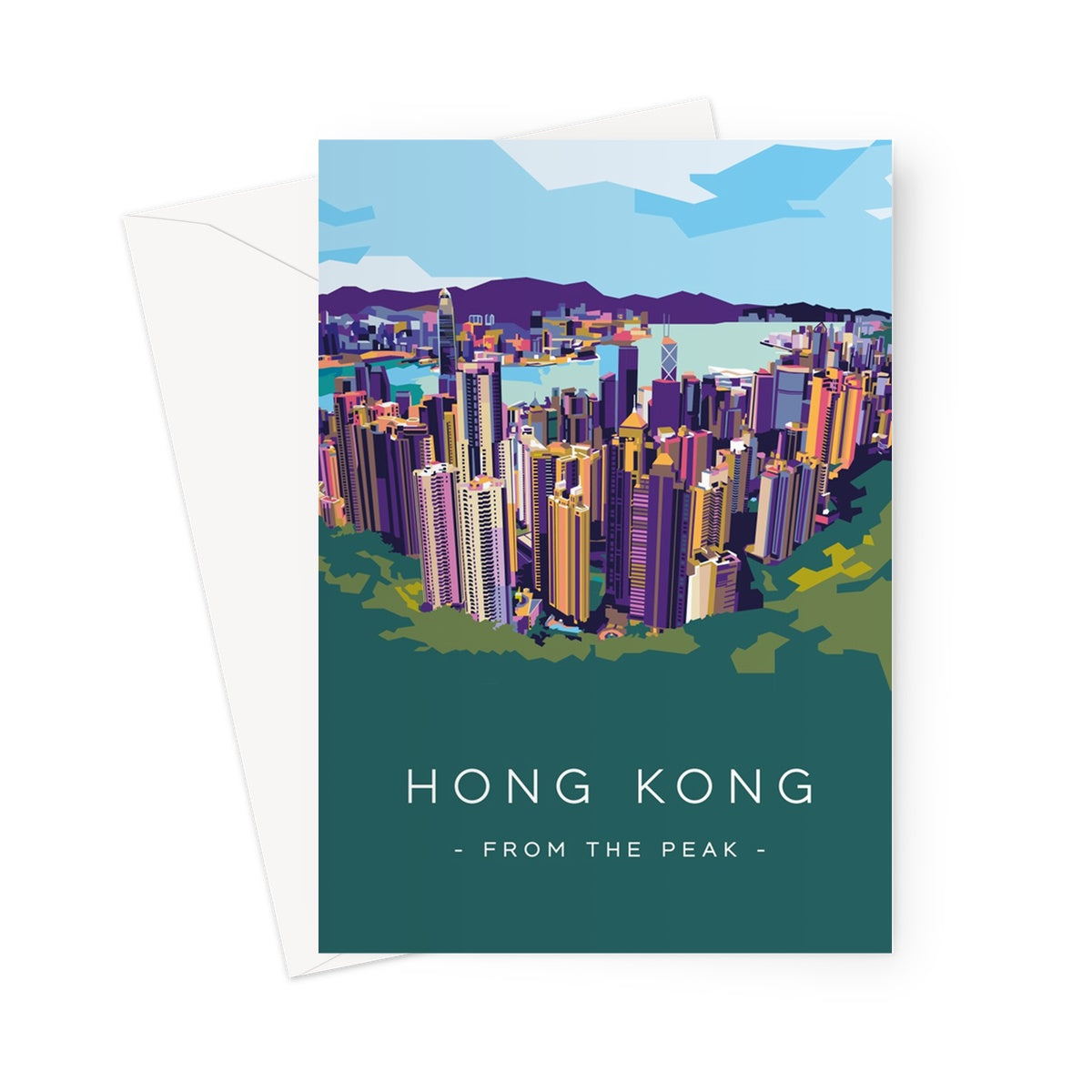 Hong Kong Travel - From the Peak Greeting Card