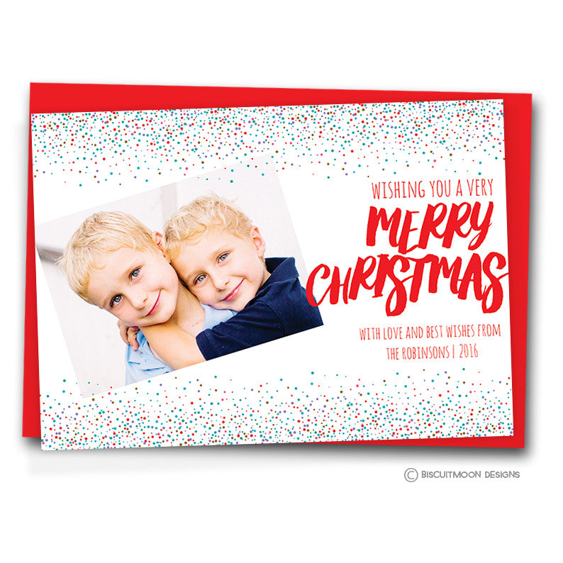 Christmas Confetti Personalised Christmas Cards