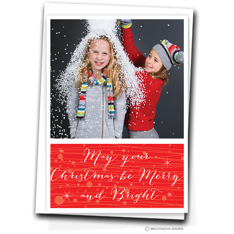 May Your Christmas Be Merry & Bright Personalised Christmas Cards