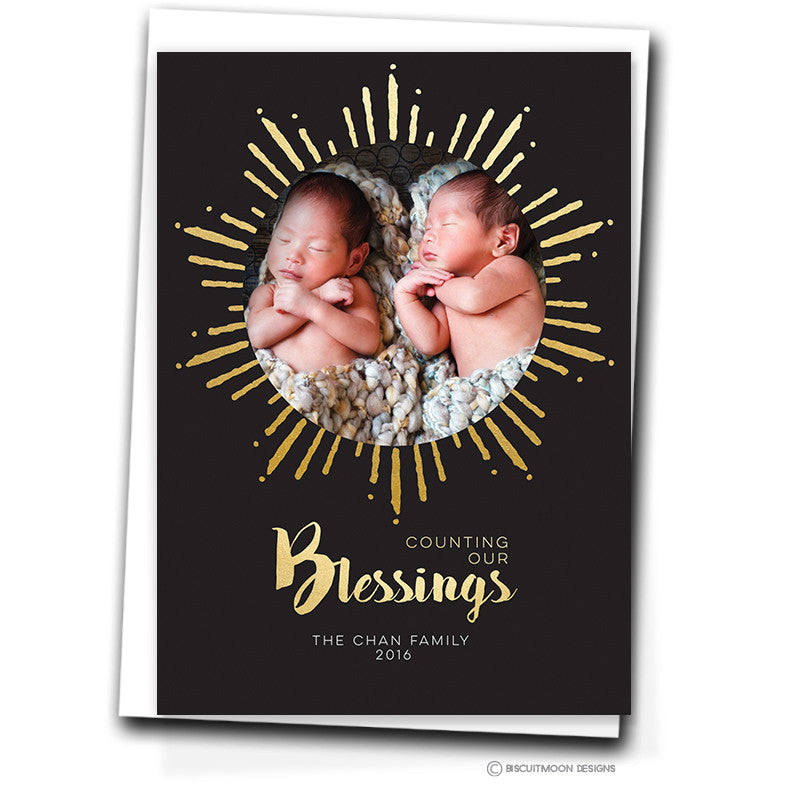 Counting Our Blessings Personalised Christmas Cards