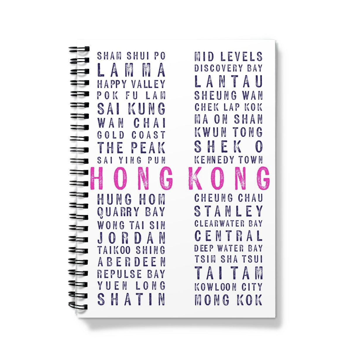 Hong Kong Places (White) Notebook