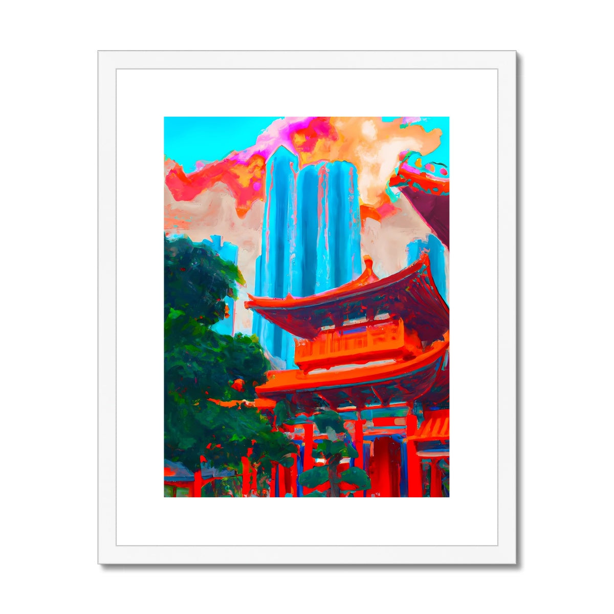 Hong Kong Impressions - Chinese Temple Framed & Mounted Print
