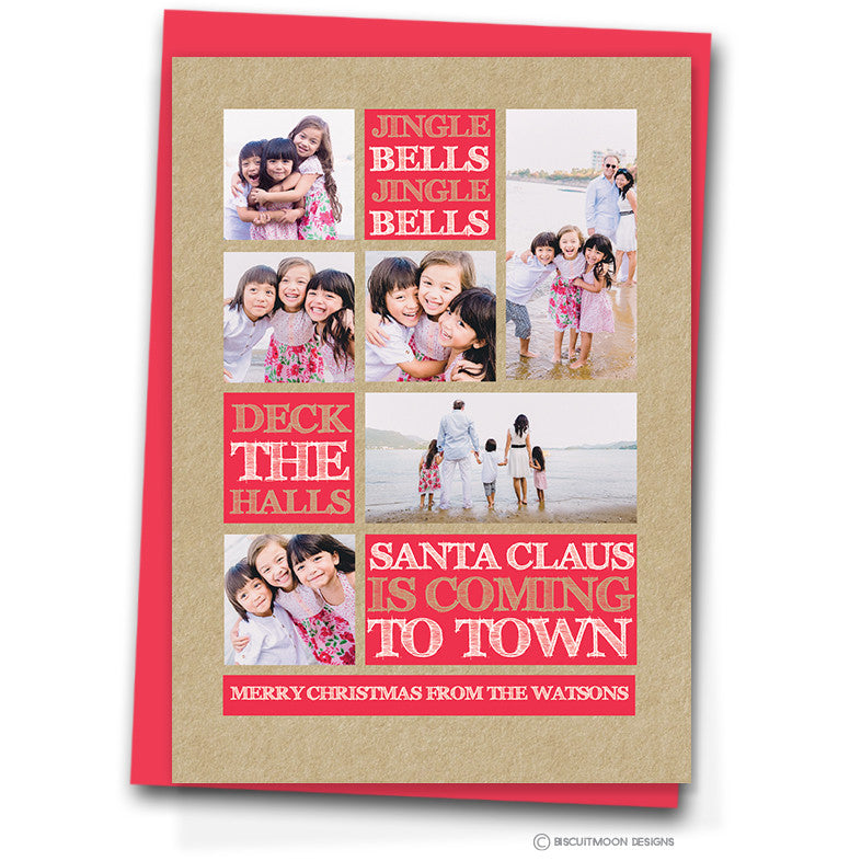 Deck the Halls Personalised Christmas Cards